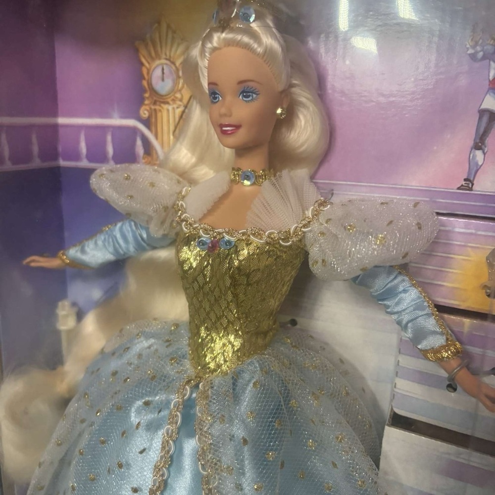 Barbie Princess Doll in Gold and Blue Gown